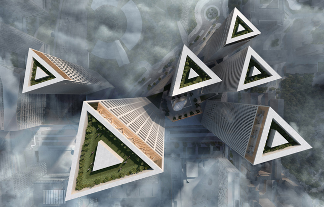 Pametni neboderi u formi trostranih prizmi