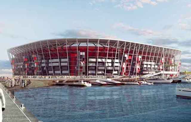 Prvi demontažni fudbalski stadion od brodskih kontejnera na svetu