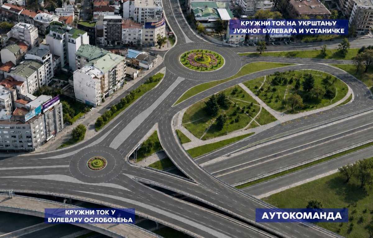 Rekonstrukcija Autokomande donosi dva kružna toka i vezu ka Novom Beogradu