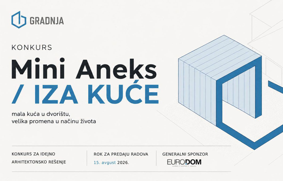 Gradnja raspisuje regionalni konkurs "Mini Aneks / IZA kuće"