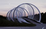 Olimpijski most sastavljen od ukrštenih prstenova