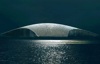 Muzej kitova u Norveškoj: Betonski krov oblikovan kao rep koji uranja u more
