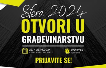 Prijavite se na konferenciju i sajam "Sfera 2024: Otvori u građevinarstvu"